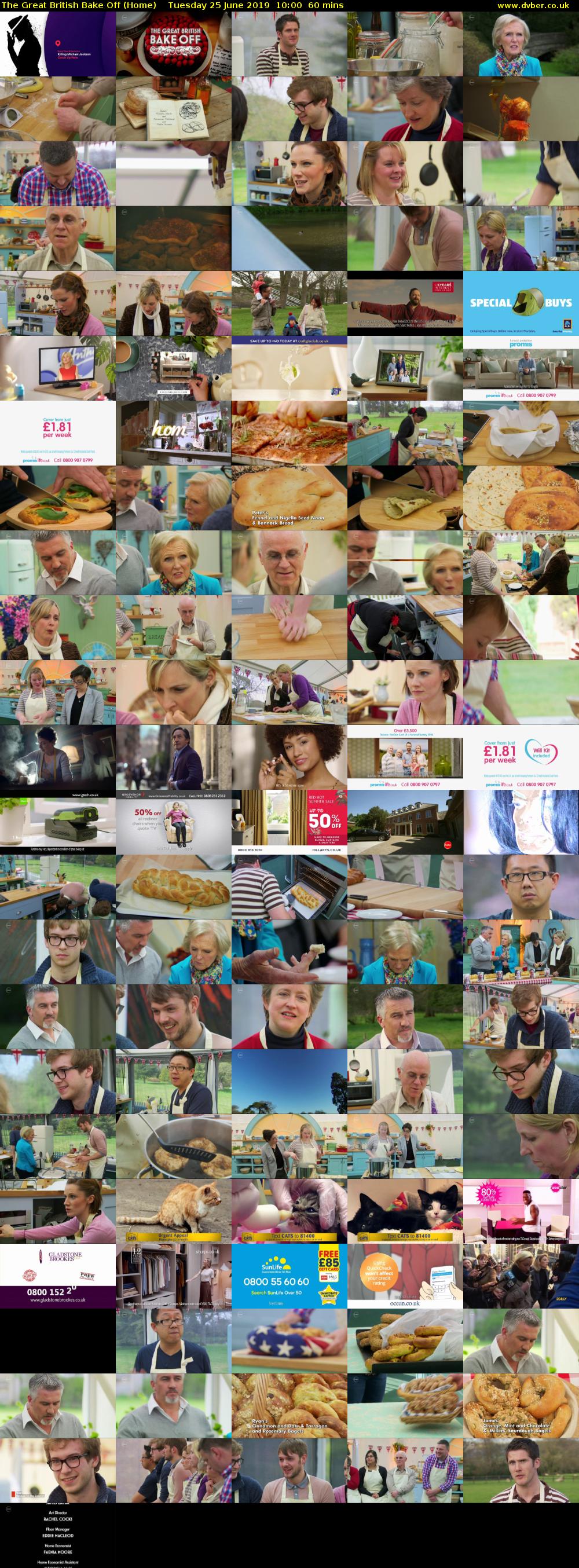 The Great British Bake Off (Home) Tuesday 25 June 2019 10:00 - 11:00