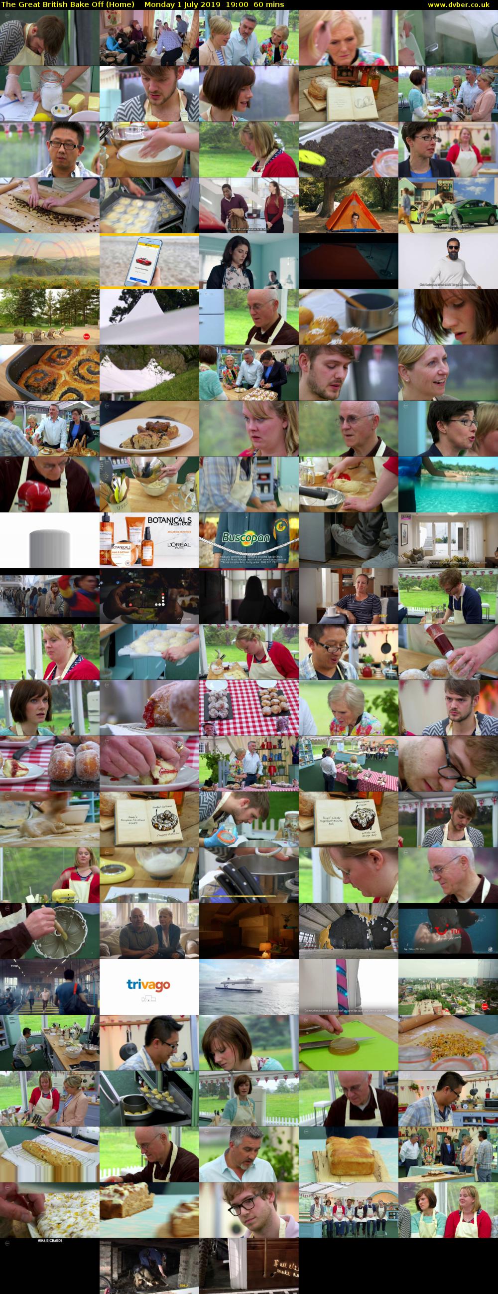 The Great British Bake Off (Home) Monday 1 July 2019 19:00 - 20:00