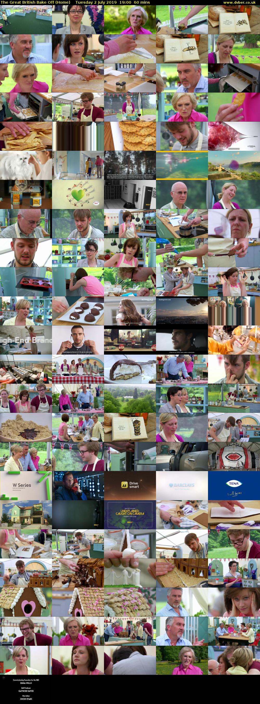 The Great British Bake Off (Home) Tuesday 2 July 2019 19:00 - 20:00