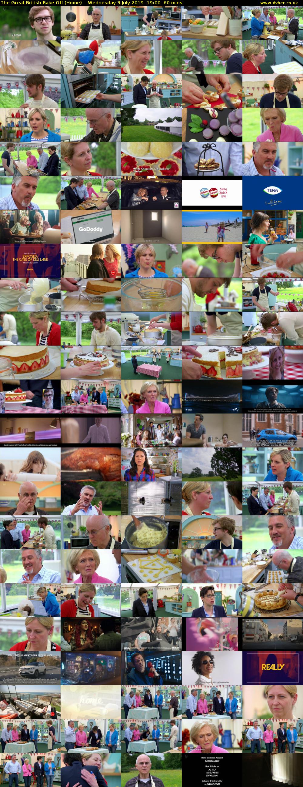 The Great British Bake Off (Home) Wednesday 3 July 2019 19:00 - 20:00
