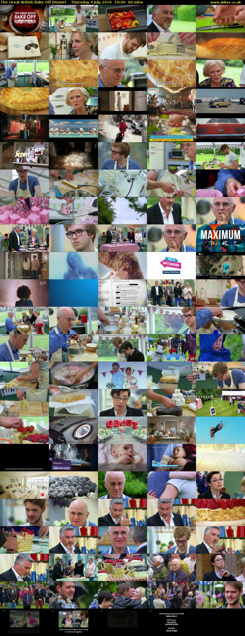 The Great British Bake Off (Home) Thursday 4 July 2019 19:00 - 20:00