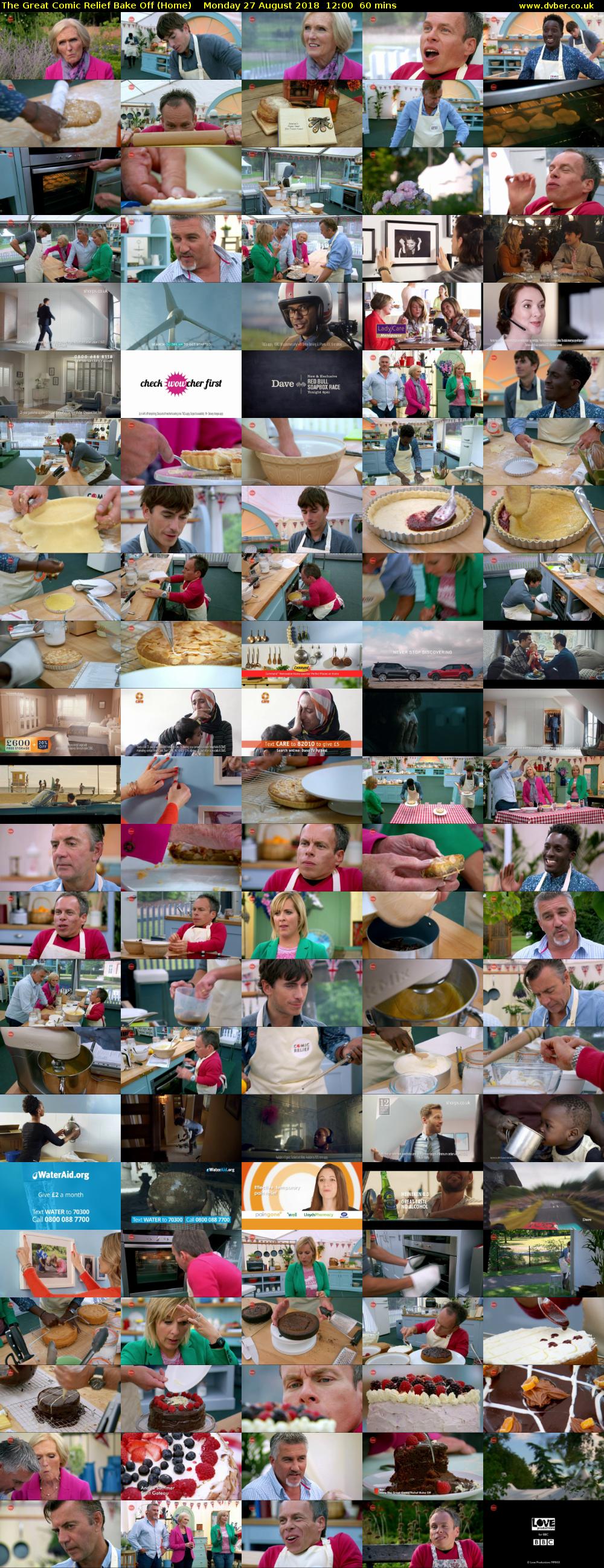 The Great Comic Relief Bake Off (Home) Monday 27 August 2018 12:00 - 13:00