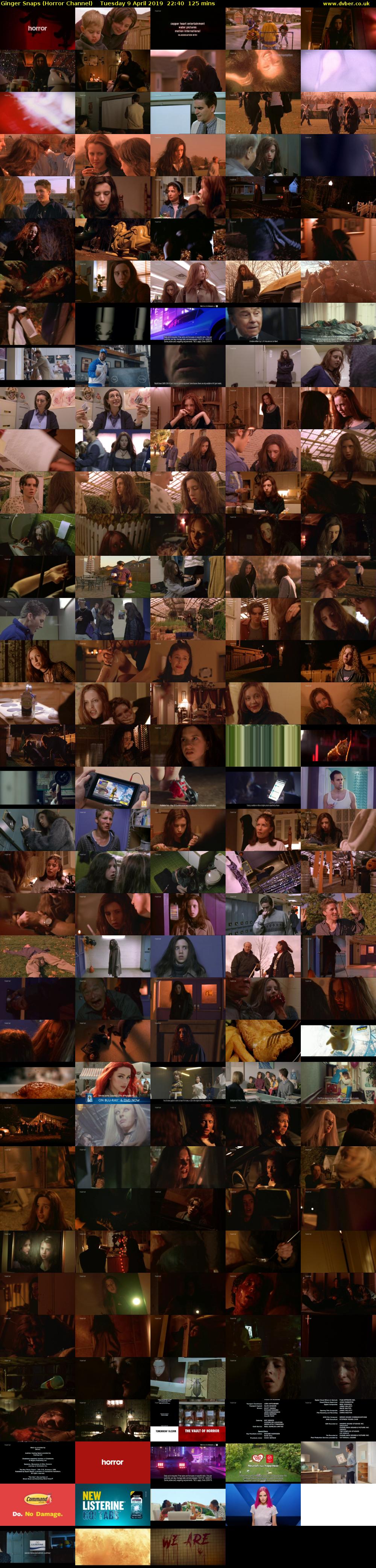 Ginger Snaps (Horror Channel) Tuesday 9 April 2019 22:40 - 00:45