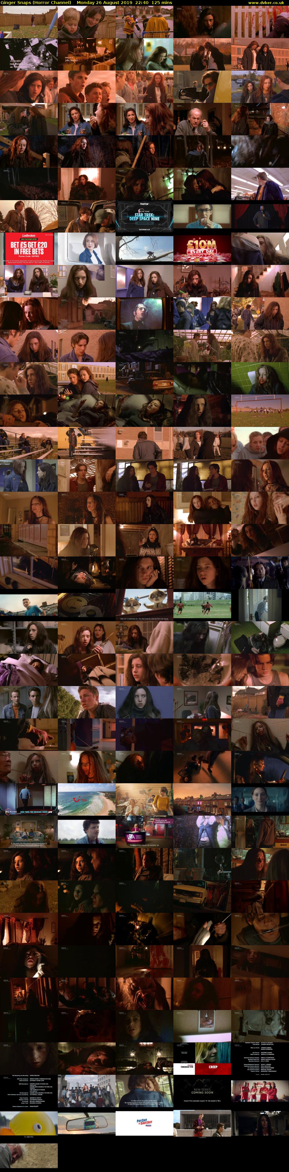 Ginger Snaps (Horror Channel) Monday 26 August 2019 22:40 - 00:45