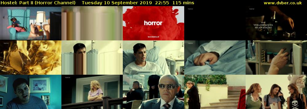 Hostel: Part II (Horror Channel) Tuesday 10 September 2019 22:55 - 00:50