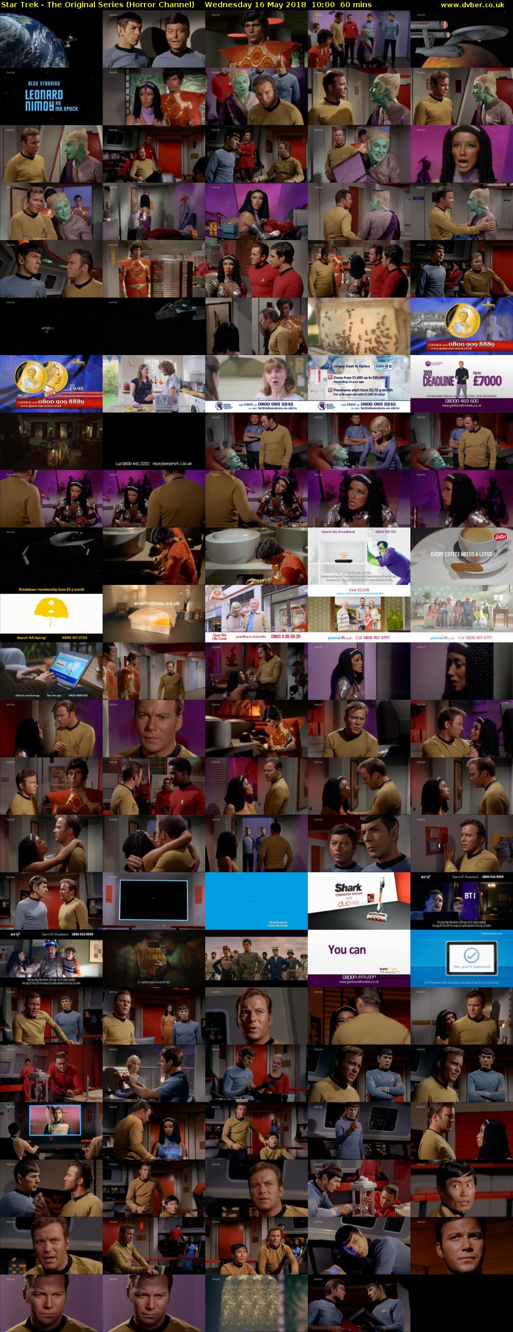 Star Trek - The Original Series (Horror Channel) Wednesday 16 May 2018 10:00 - 11:00