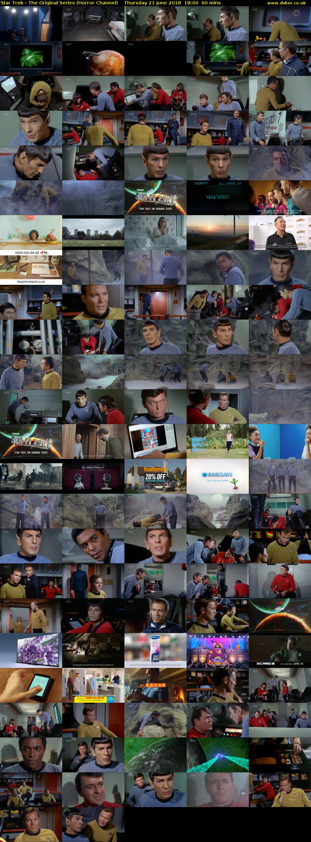 Star Trek - The Original Series (Horror Channel) Thursday 21 June 2018 18:00 - 19:00