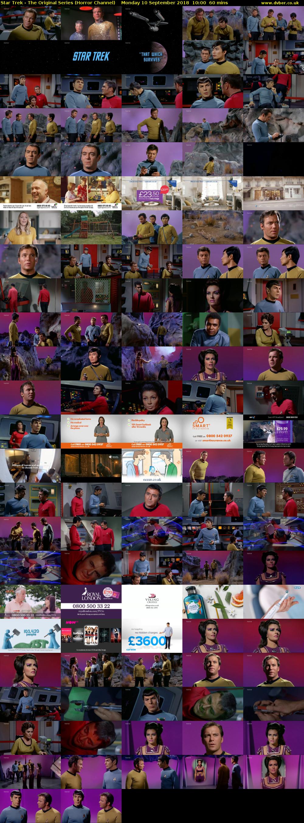 Star Trek - The Original Series (Horror Channel) Monday 10 September 2018 10:00 - 11:00