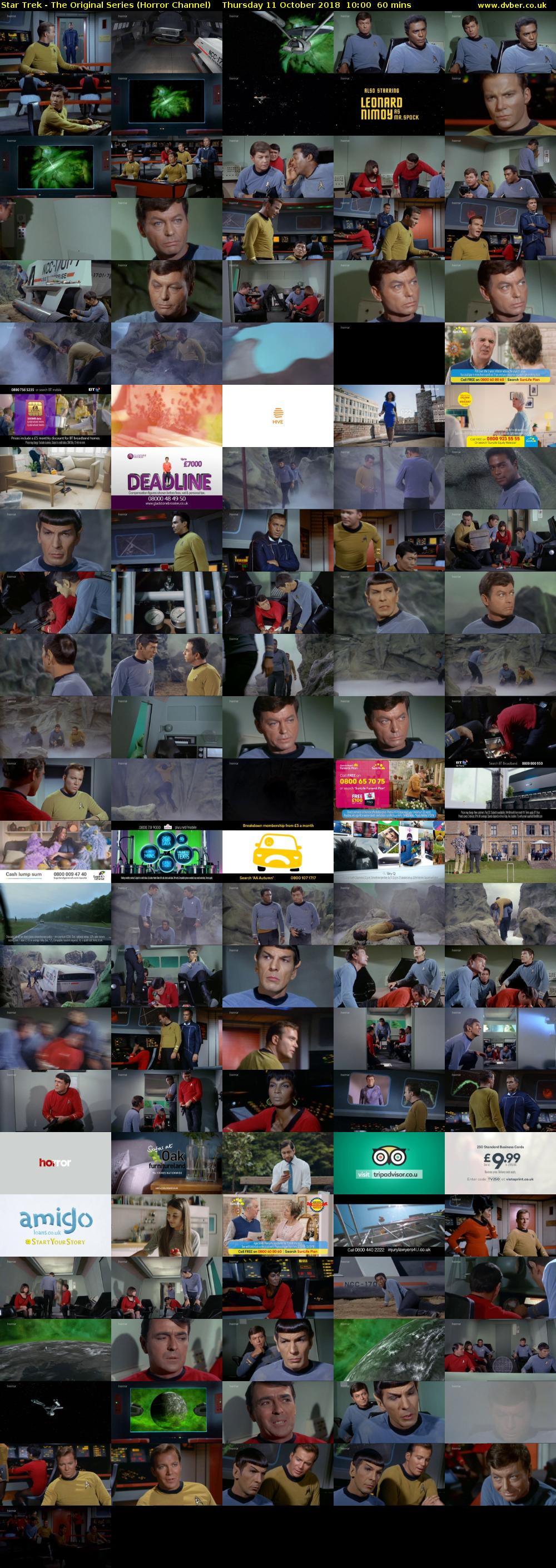 Star Trek - The Original Series (Horror Channel) Thursday 11 October 2018 10:00 - 11:00