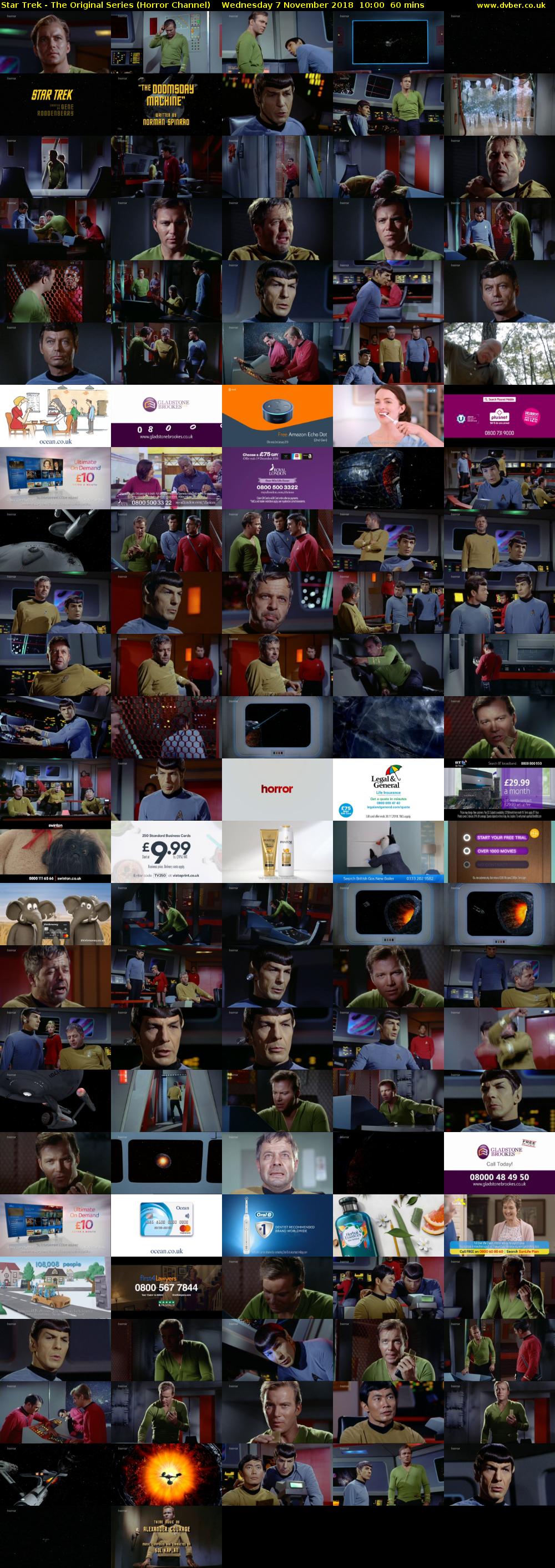 Star Trek - The Original Series (Horror Channel) Wednesday 7 November 2018 10:00 - 11:00
