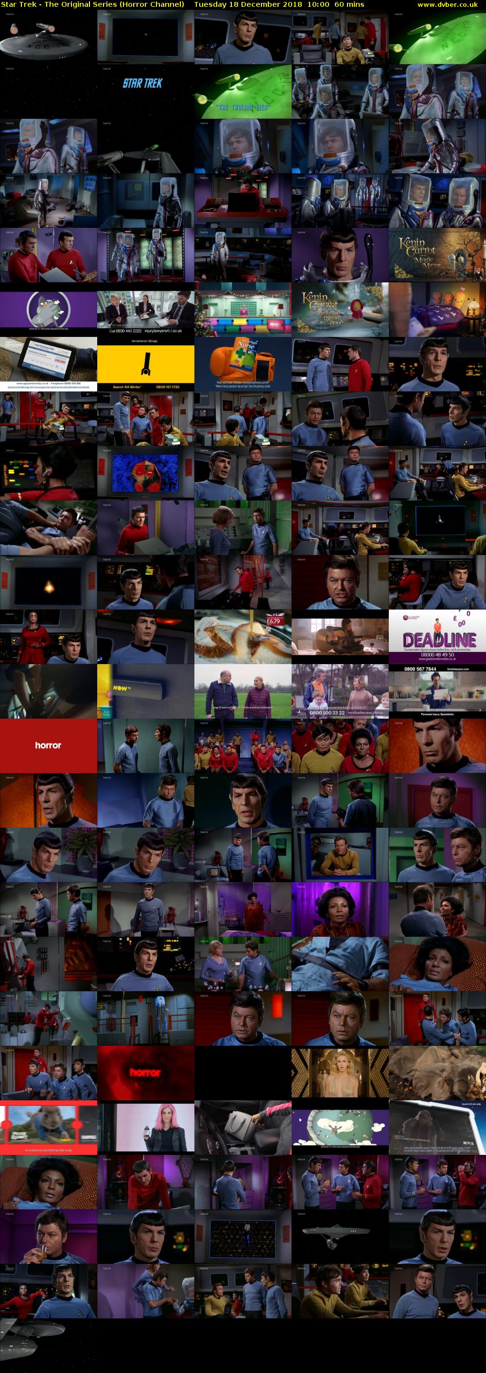 Star Trek - The Original Series (Horror Channel) Tuesday 18 December 2018 10:00 - 11:00