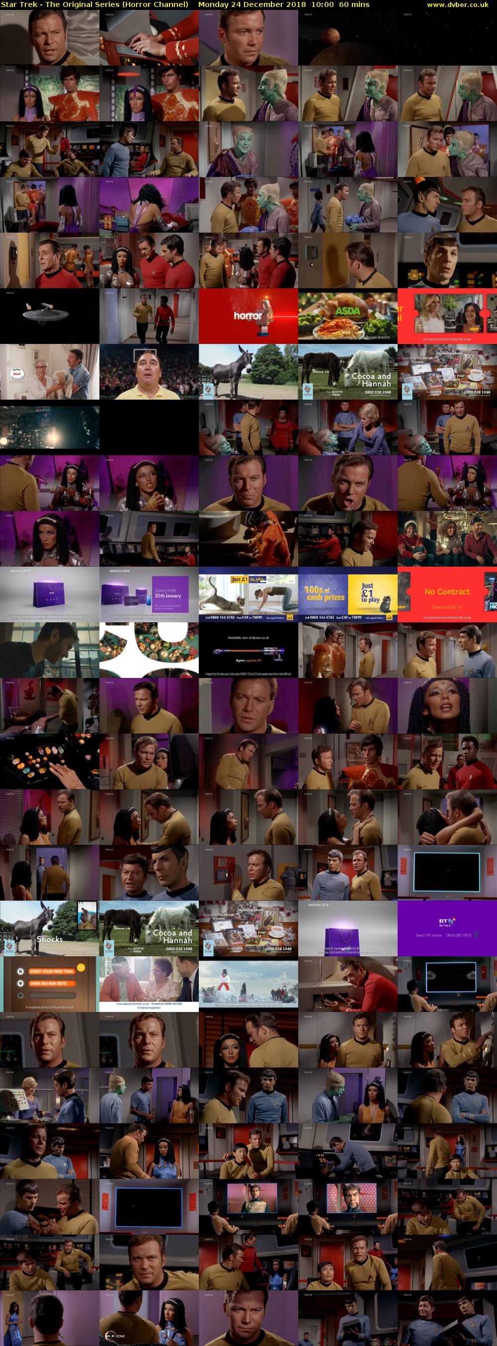 Star Trek - The Original Series (Horror Channel) Monday 24 December 2018 10:00 - 11:00