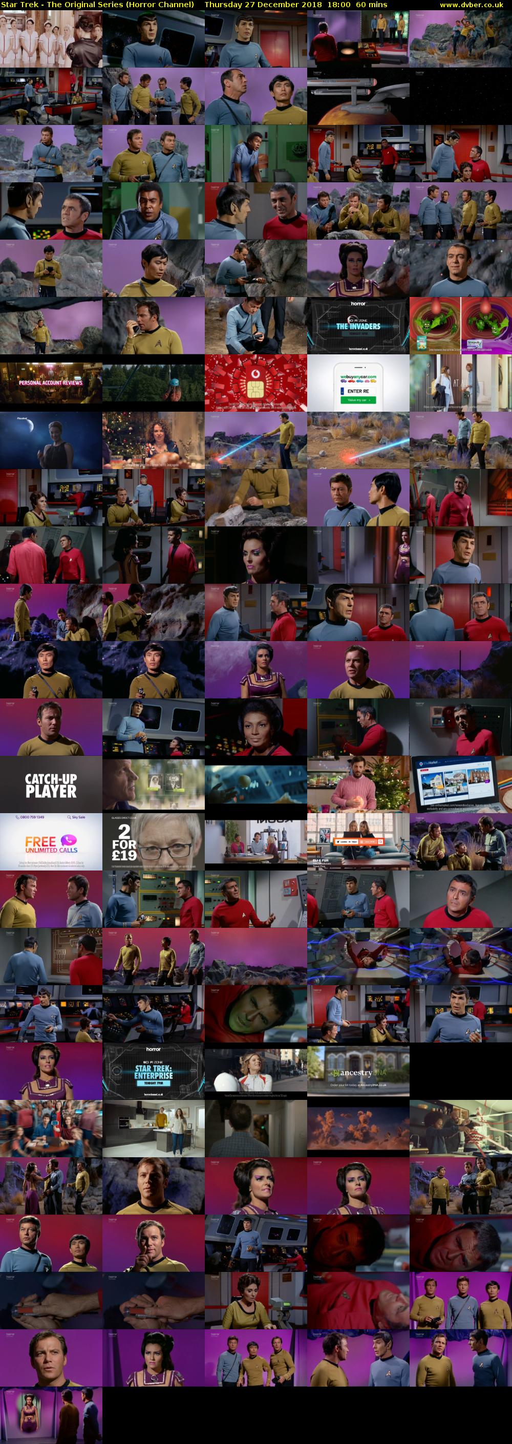 Star Trek - The Original Series (Horror Channel) Thursday 27 December 2018 18:00 - 19:00