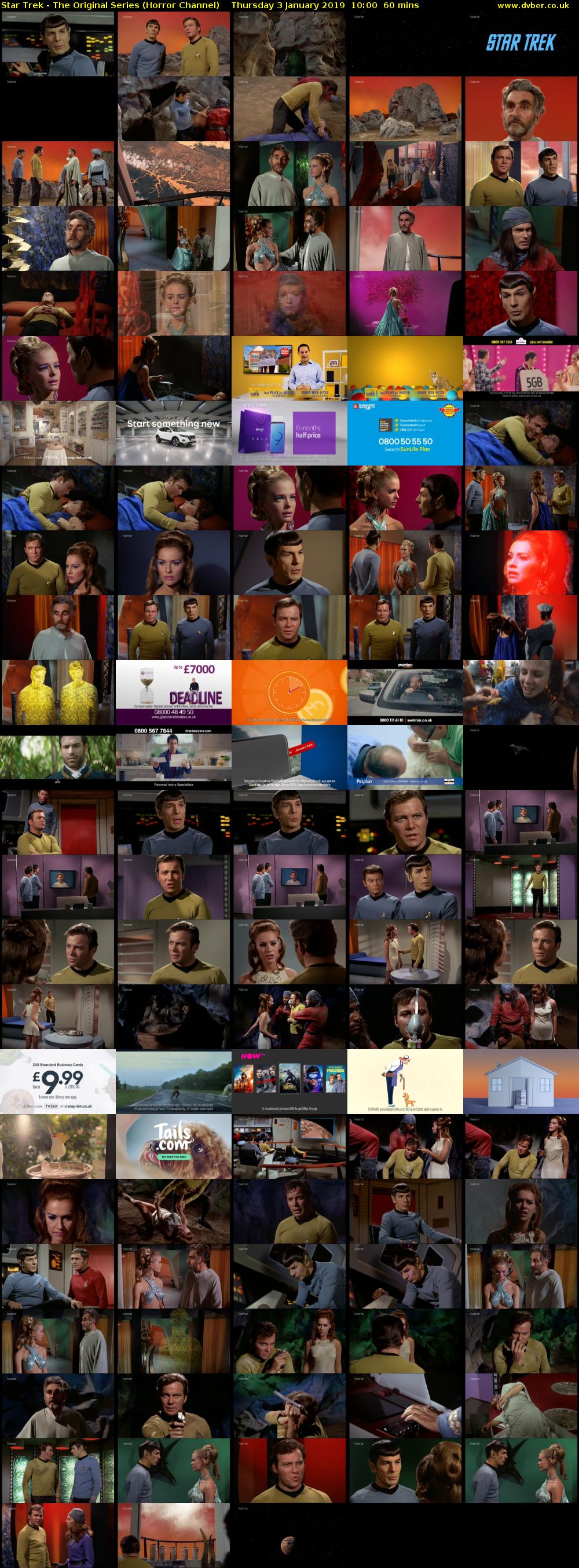 Star Trek - The Original Series (Horror Channel) Thursday 3 January 2019 10:00 - 11:00