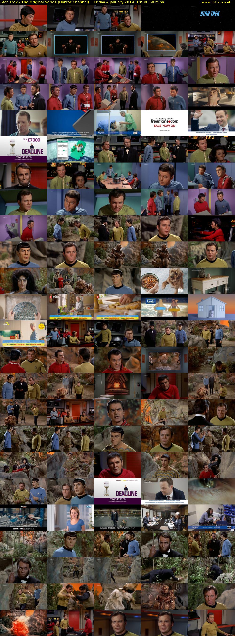 Star Trek - The Original Series (Horror Channel) Friday 4 January 2019 10:00 - 11:00