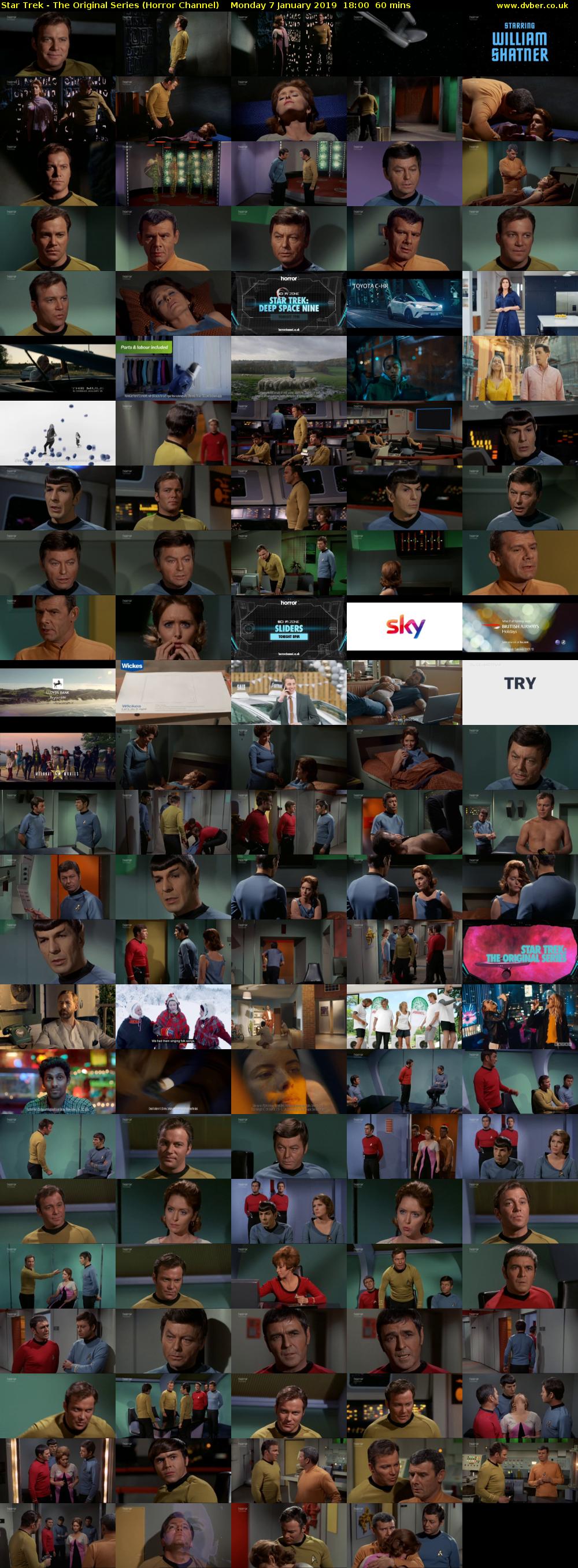 Star Trek - The Original Series (Horror Channel) Monday 7 January 2019 18:00 - 19:00
