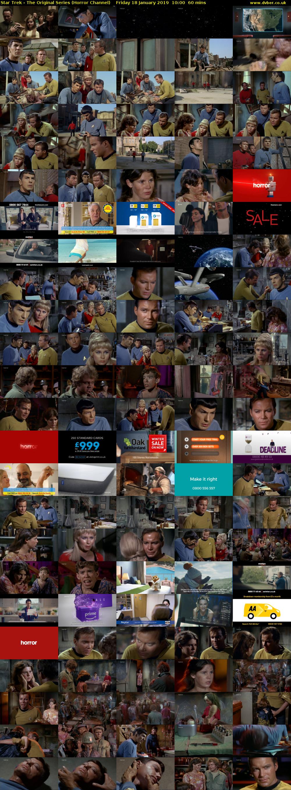 Star Trek - The Original Series (Horror Channel) Friday 18 January 2019 10:00 - 11:00