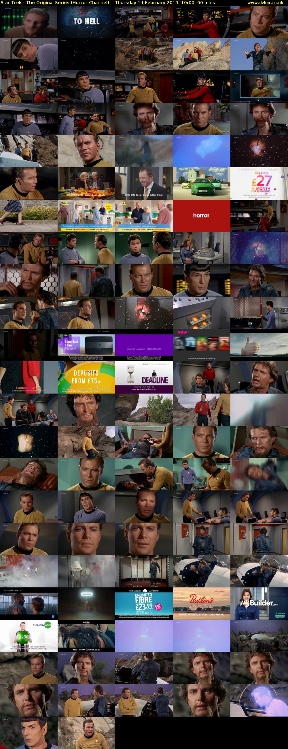 Star Trek - The Original Series (Horror Channel) Thursday 14 February 2019 10:00 - 11:00