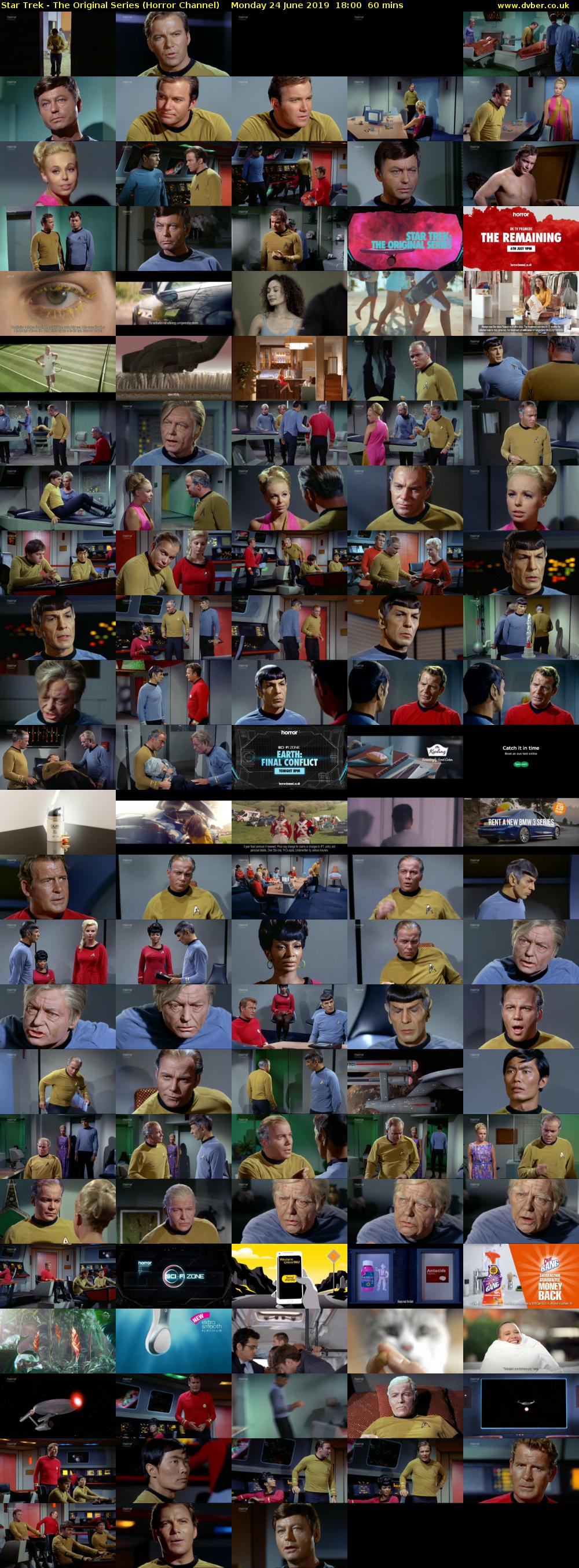Star Trek - The Original Series (Horror Channel) Monday 24 June 2019 18:00 - 19:00