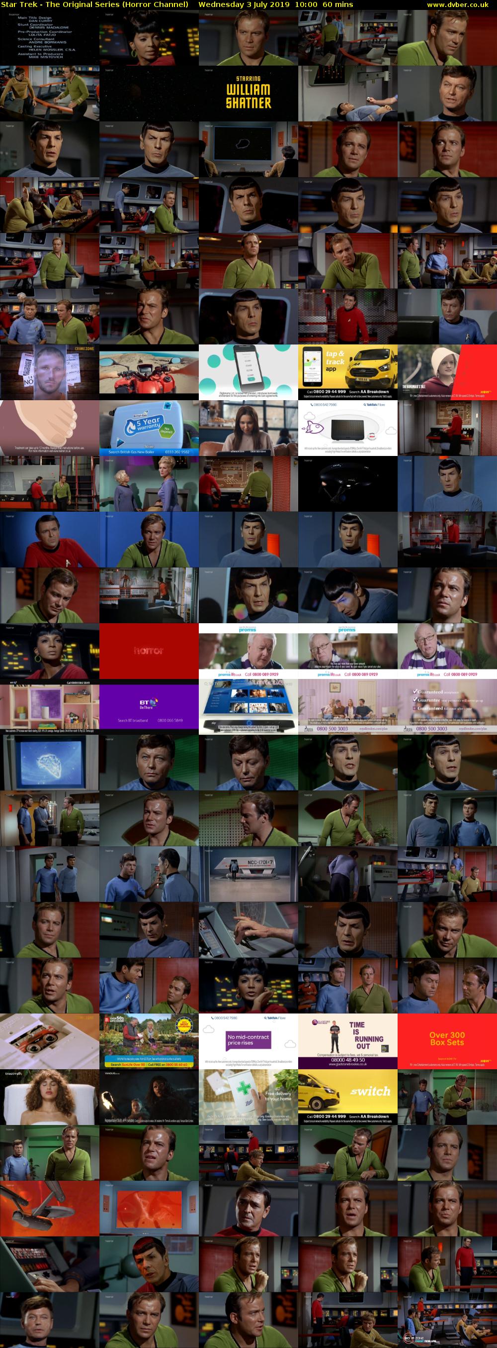 Star Trek - The Original Series (Horror Channel) Wednesday 3 July 2019 10:00 - 11:00