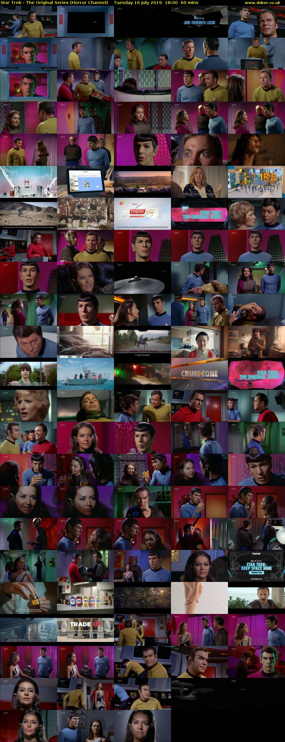 Star Trek - The Original Series (Horror Channel) Tuesday 16 July 2019 18:00 - 19:00