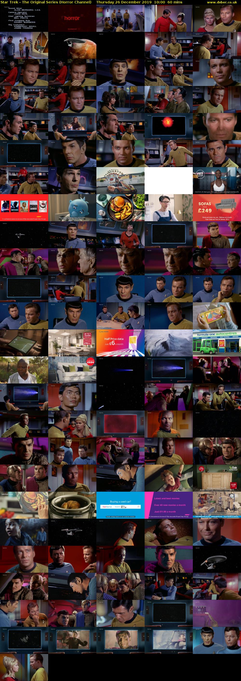 Star Trek - The Original Series (Horror Channel) Thursday 26 December 2019 10:00 - 11:00