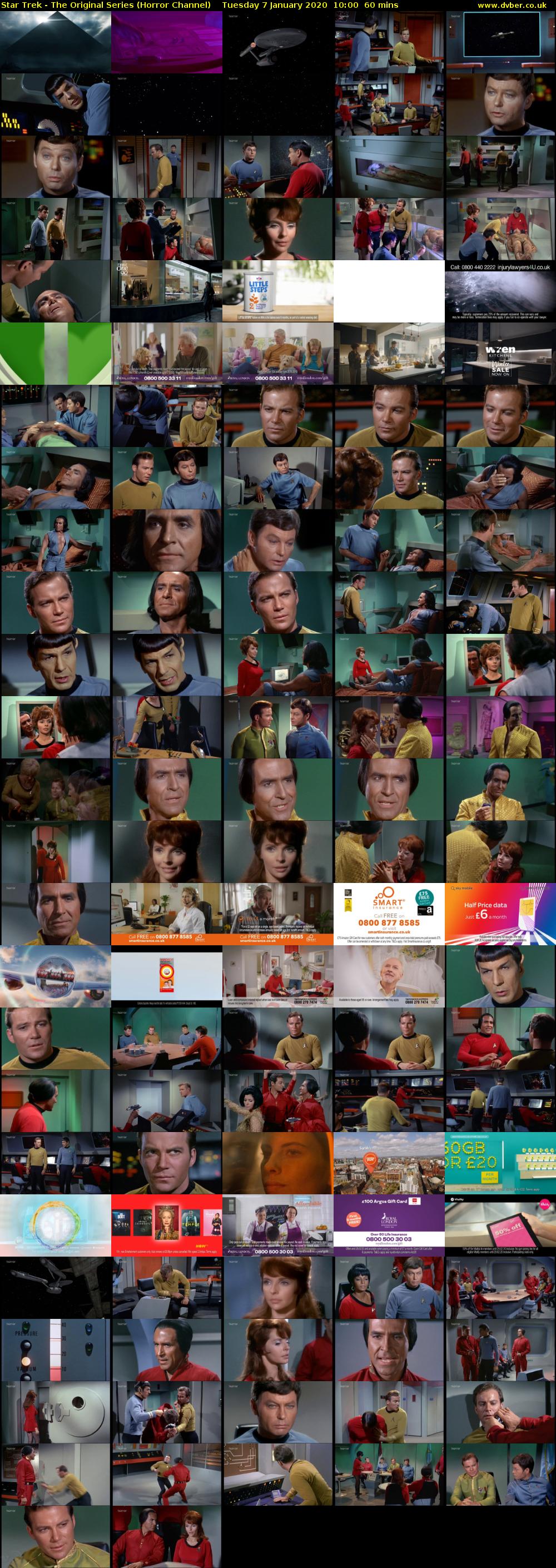 Star Trek - The Original Series (Horror Channel) Tuesday 7 January 2020 10:00 - 11:00