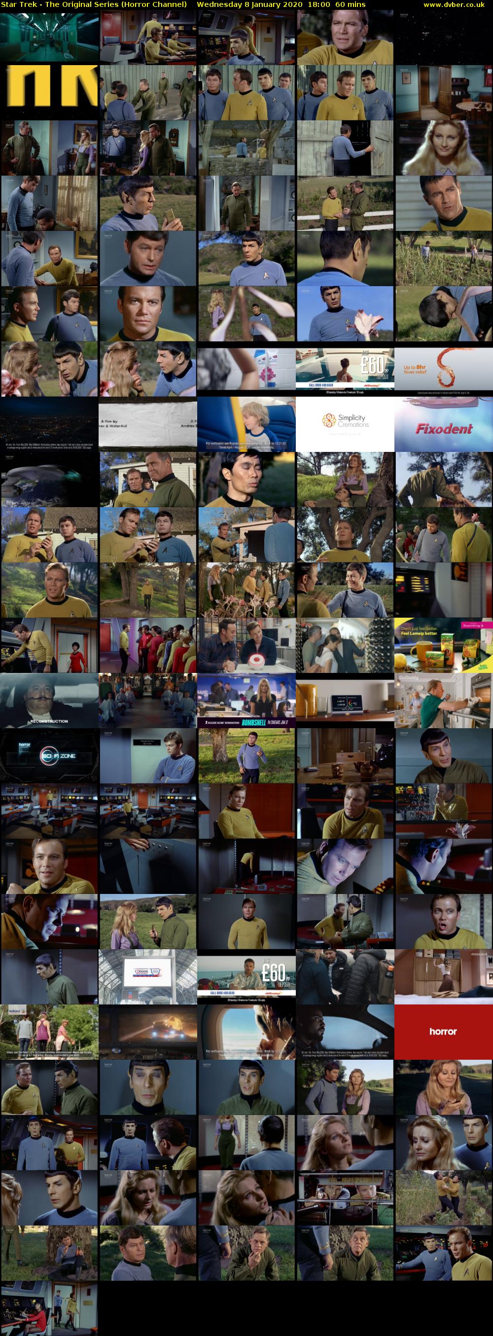 Star Trek - The Original Series (Horror Channel) Wednesday 8 January 2020 18:00 - 19:00