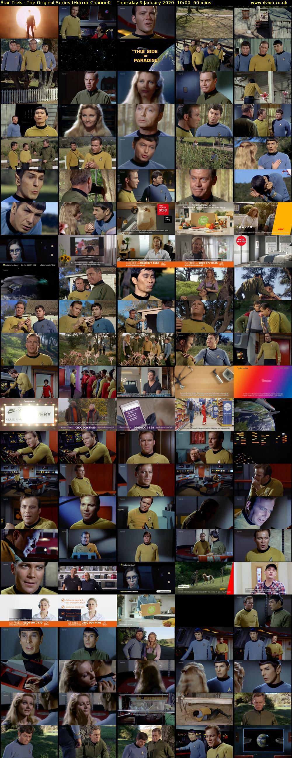Star Trek - The Original Series (Horror Channel) Thursday 9 January 2020 10:00 - 11:00