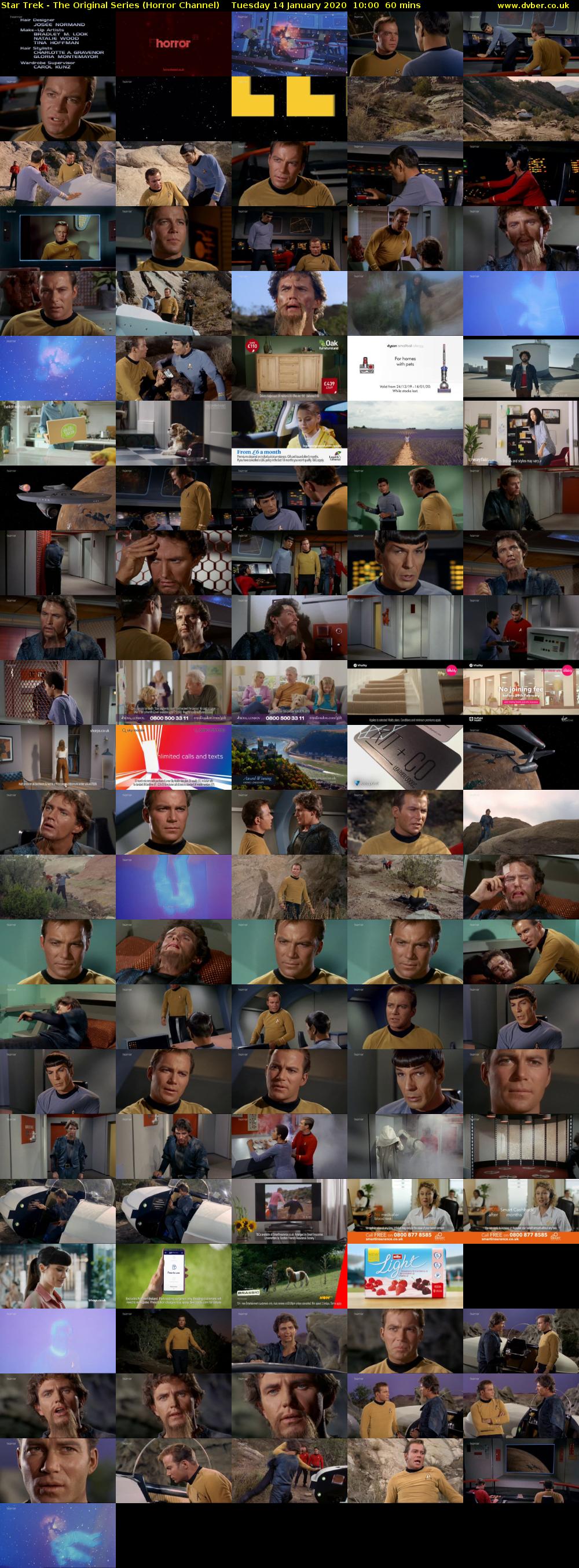 Star Trek - The Original Series (Horror Channel) Tuesday 14 January 2020 10:00 - 11:00
