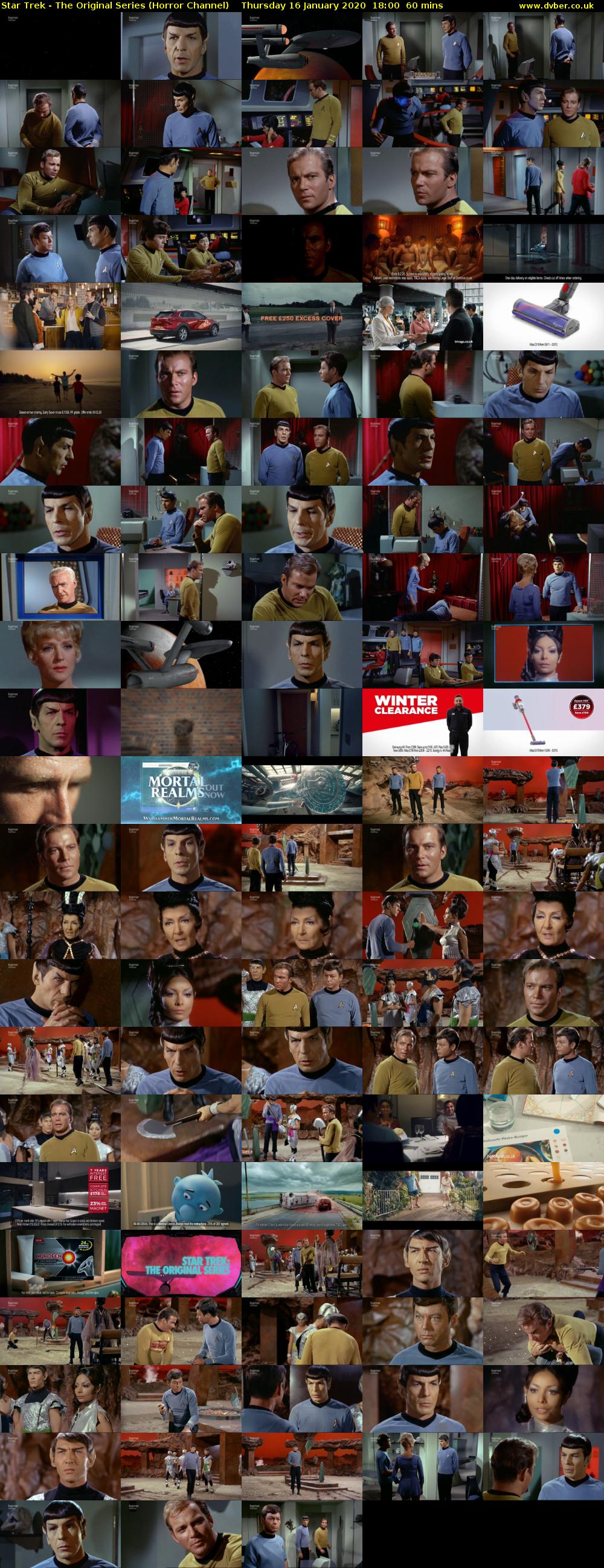 Star Trek - The Original Series (Horror Channel) Thursday 16 January 2020 18:00 - 19:00