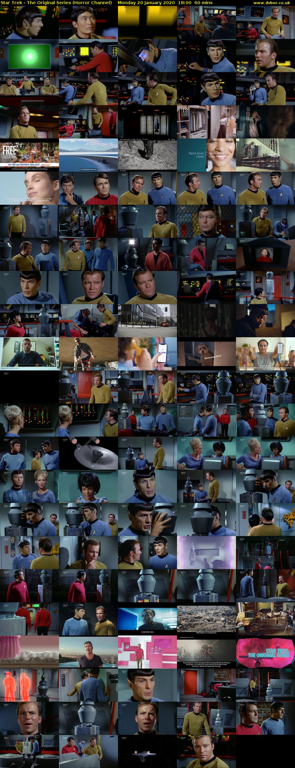 Star Trek - The Original Series (Horror Channel) Monday 20 January 2020 18:00 - 19:00
