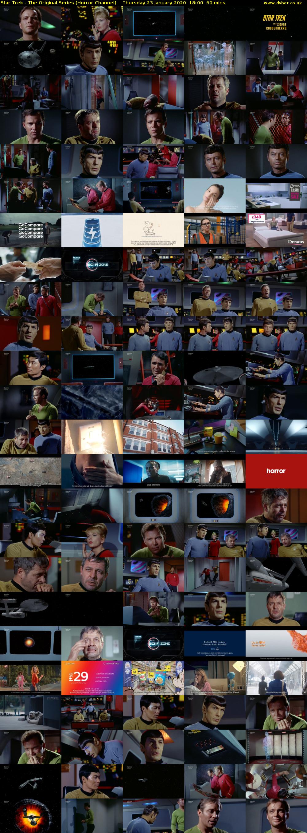 Star Trek - The Original Series (Horror Channel) Thursday 23 January 2020 18:00 - 19:00