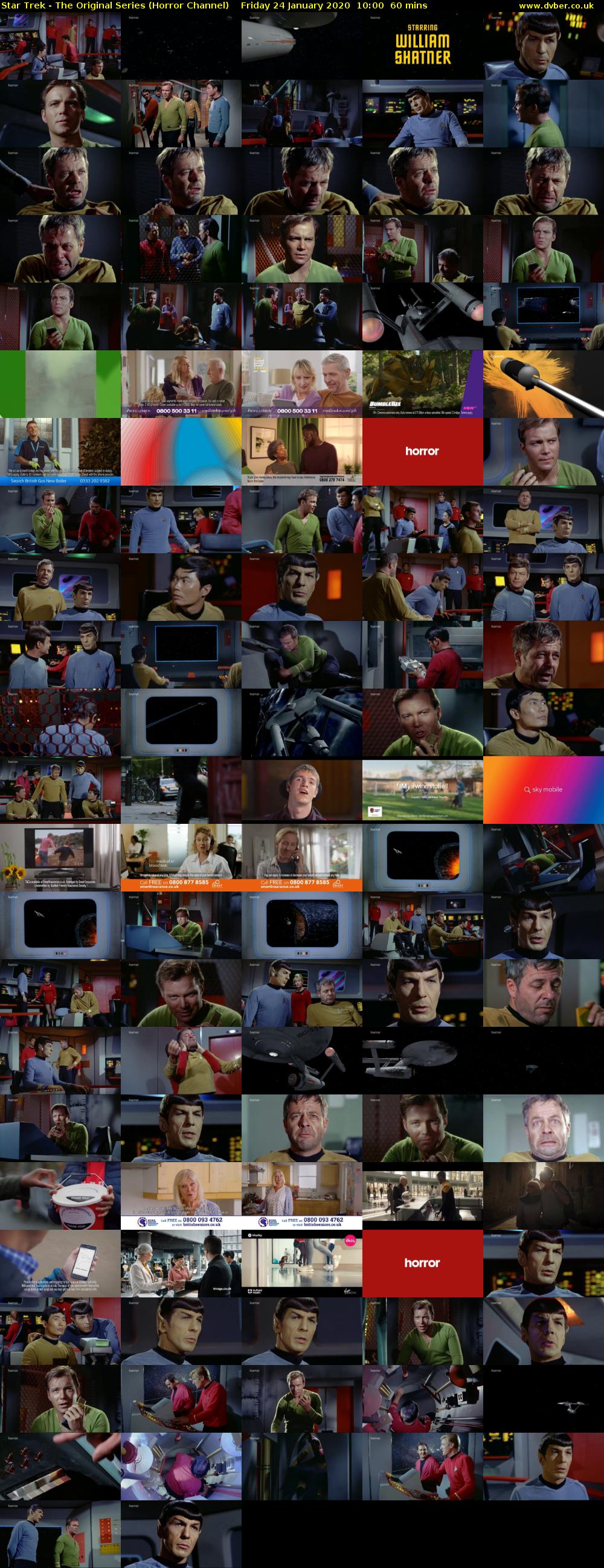 Star Trek - The Original Series (Horror Channel) Friday 24 January 2020 10:00 - 11:00