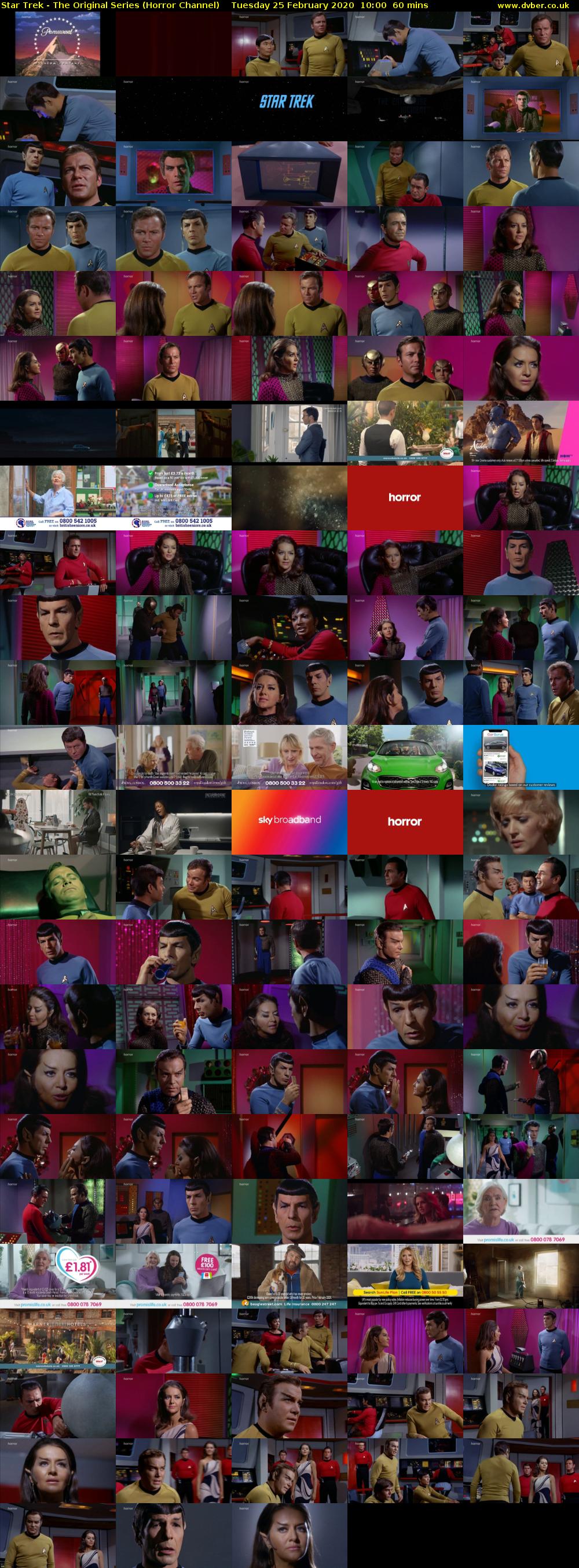 Star Trek - The Original Series (Horror Channel) Tuesday 25 February 2020 10:00 - 11:00