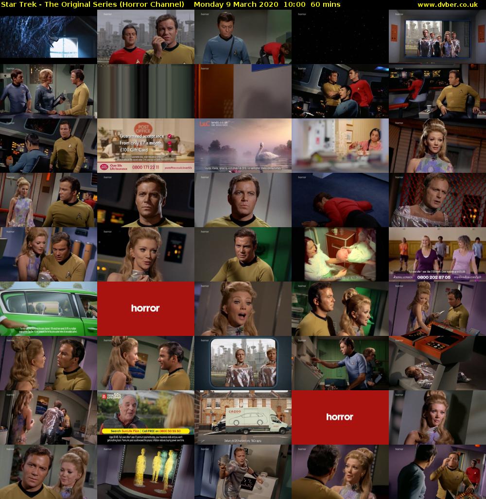Star Trek - The Original Series (Horror Channel) Monday 9 March 2020 10:00 - 11:00