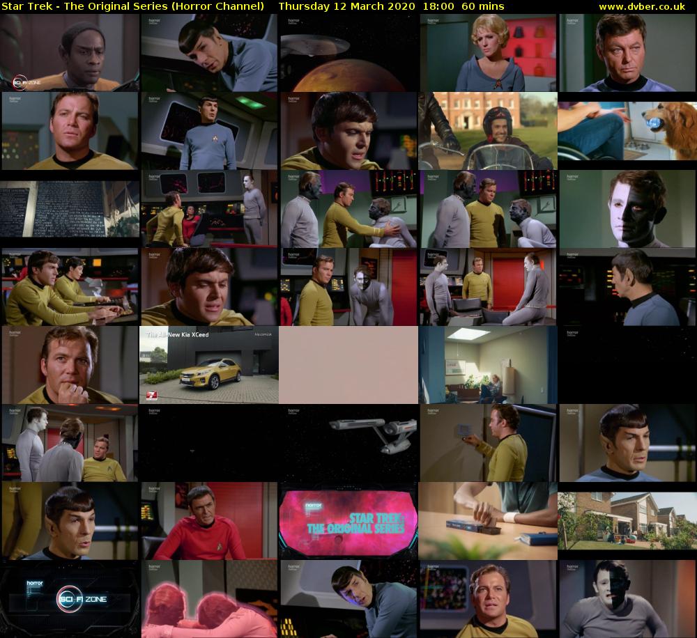 Star Trek - The Original Series (Horror Channel) Thursday 12 March 2020 18:00 - 19:00
