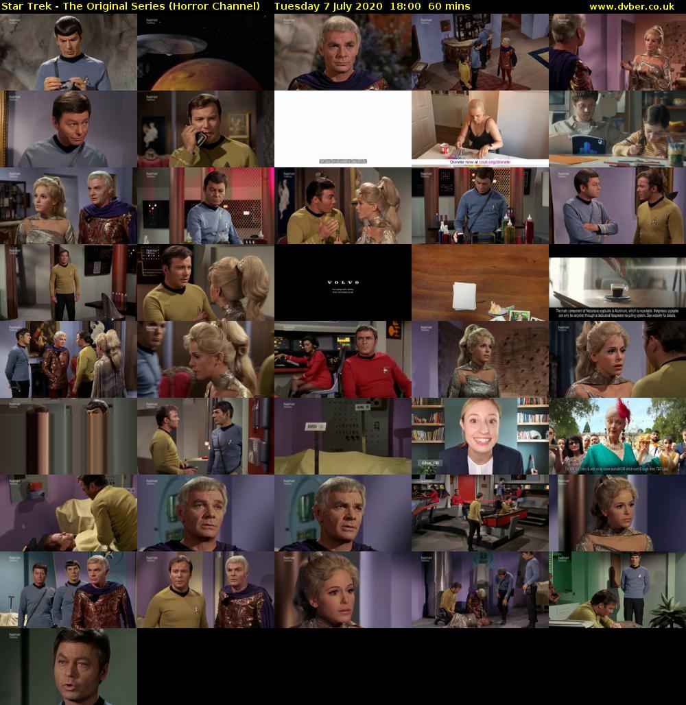 Star Trek - The Original Series (Horror Channel) Tuesday 7 July 2020 18:00 - 19:00