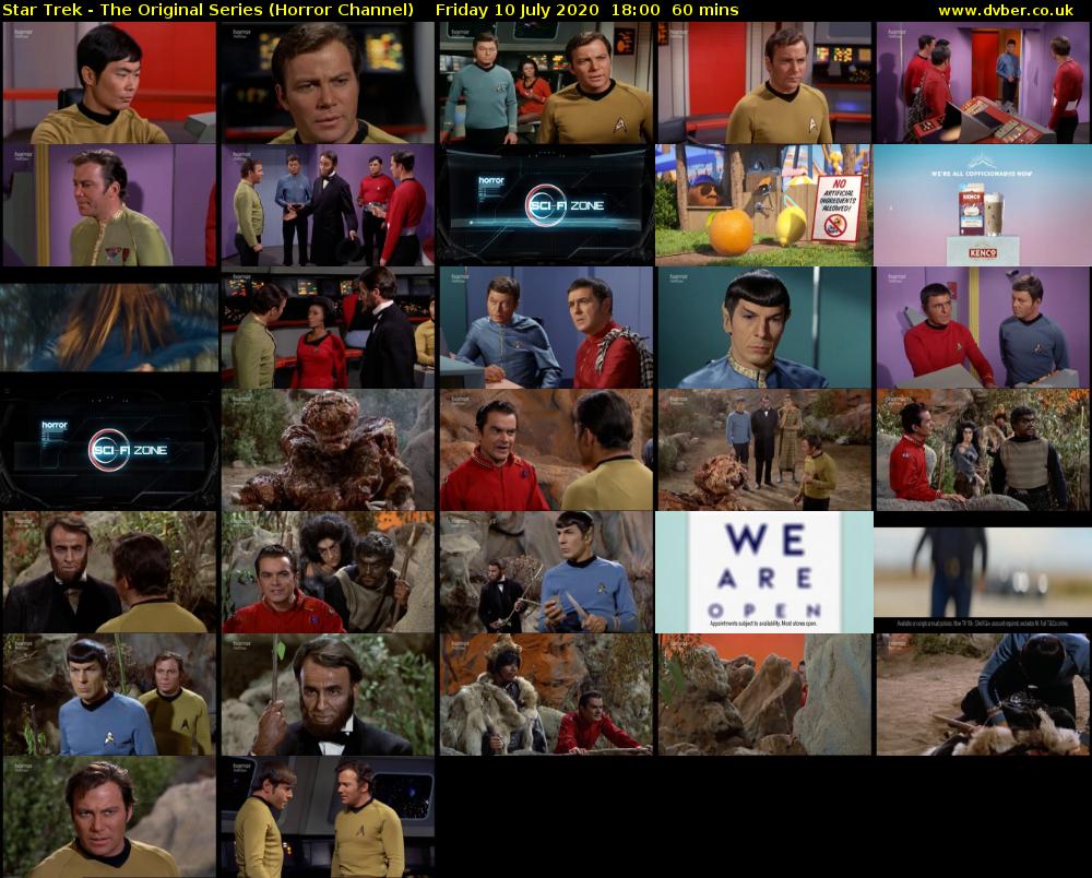 Star Trek - The Original Series (Horror Channel) Friday 10 July 2020 18:00 - 19:00