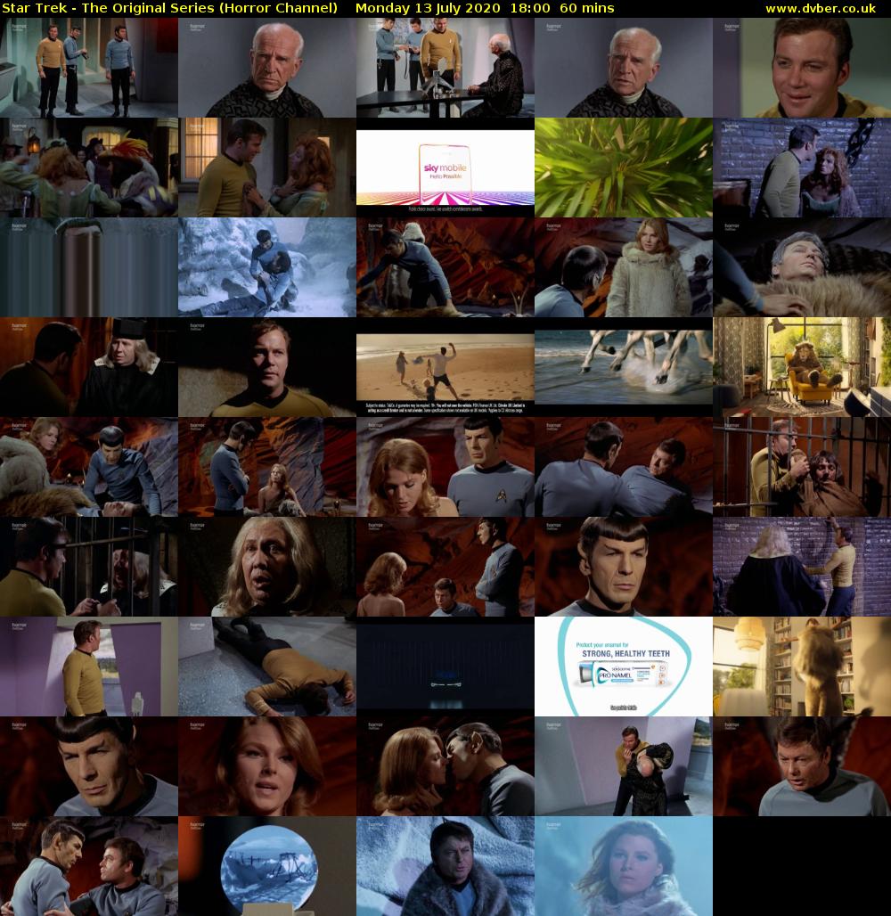 Star Trek - The Original Series (Horror Channel) Monday 13 July 2020 18:00 - 19:00