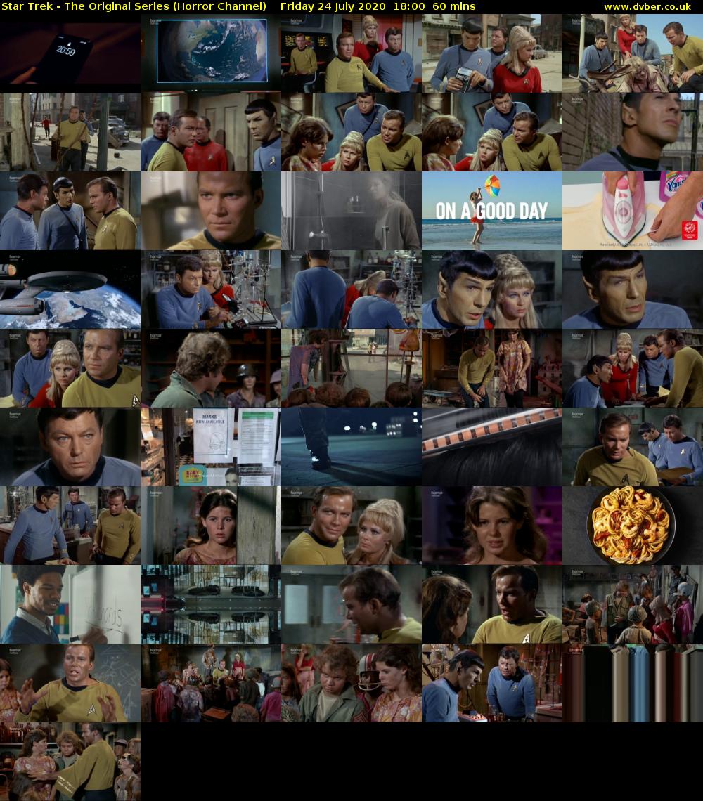 Star Trek - The Original Series (Horror Channel) Friday 24 July 2020 18:00 - 19:00
