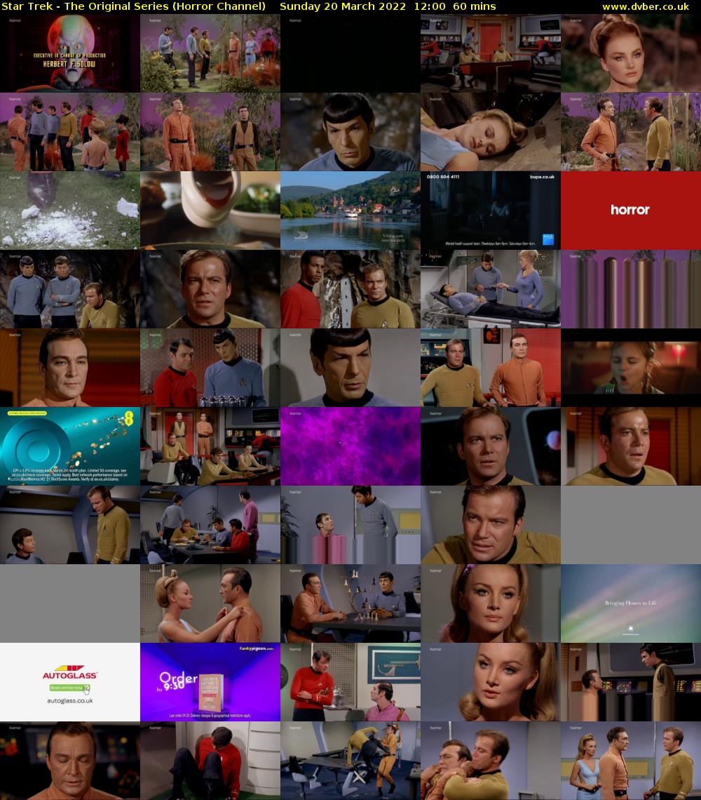 Star Trek - The Original Series (Horror Channel) Sunday 20 March 2022 12:00 - 13:00