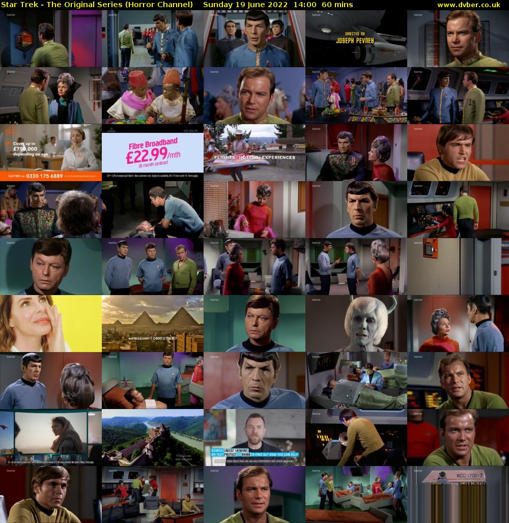 Star Trek - The Original Series (Horror Channel) Sunday 19 June 2022 14:00 - 15:00
