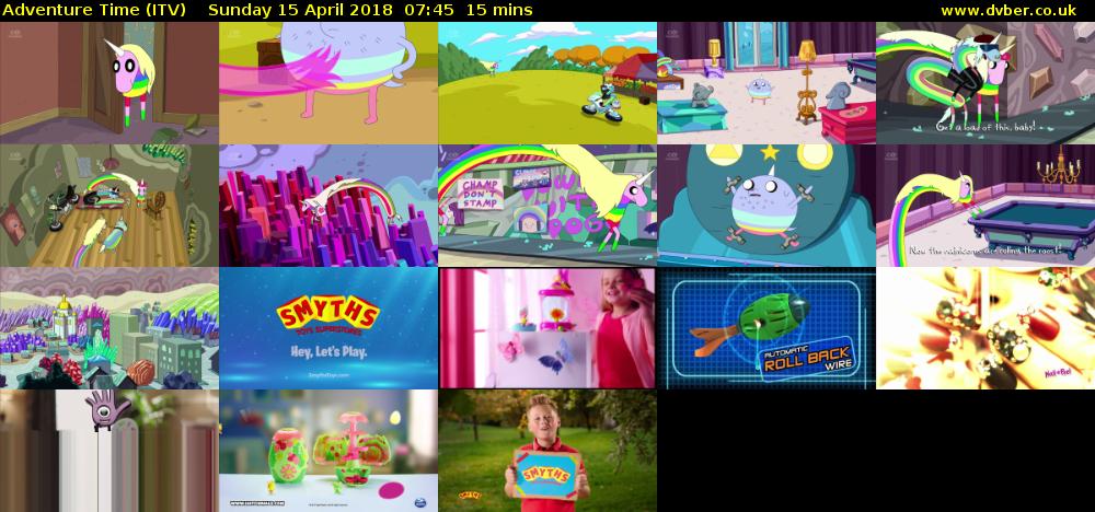 Adventure Time (ITV) Sunday 15 April 2018 07:45 - 08:00