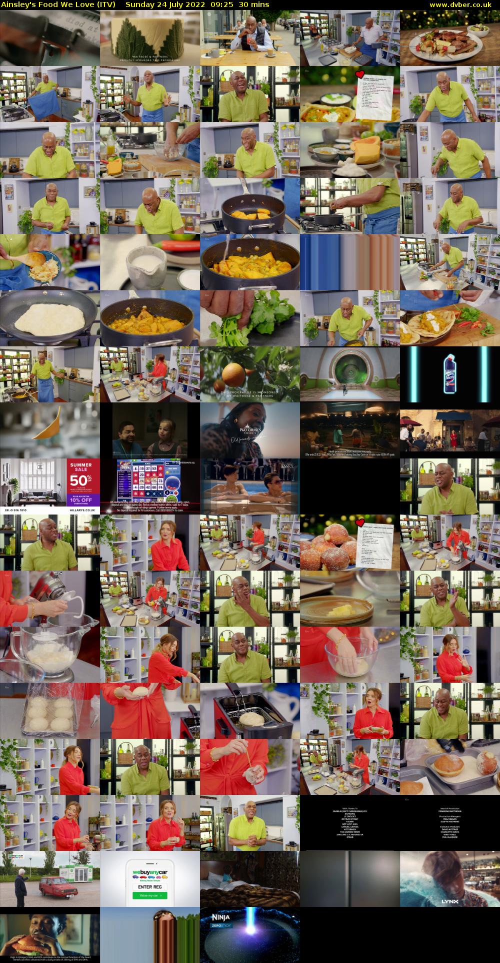 Ainsley's Food We Love (ITV) Sunday 24 July 2022 09:25 - 09:55