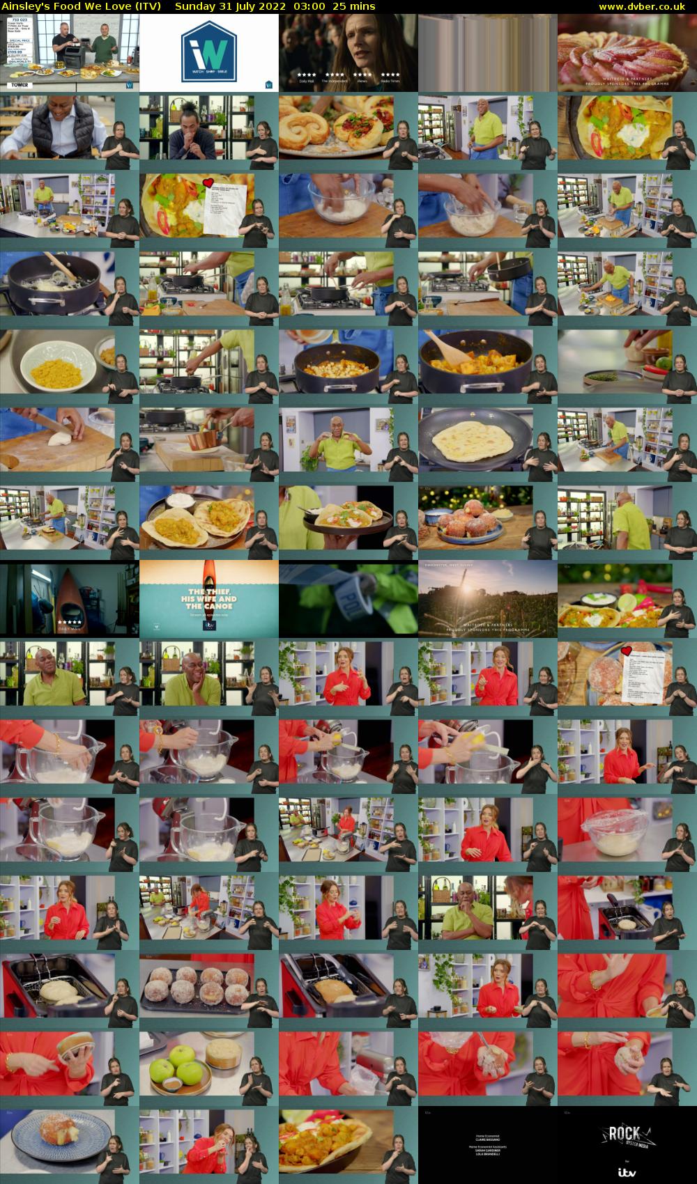 Ainsley's Food We Love (ITV) Sunday 31 July 2022 03:00 - 03:25