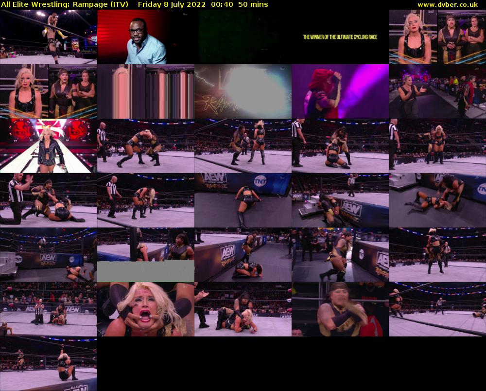 All Elite Wrestling: Rampage (ITV) Friday 8 July 2022 00:40 - 01:30