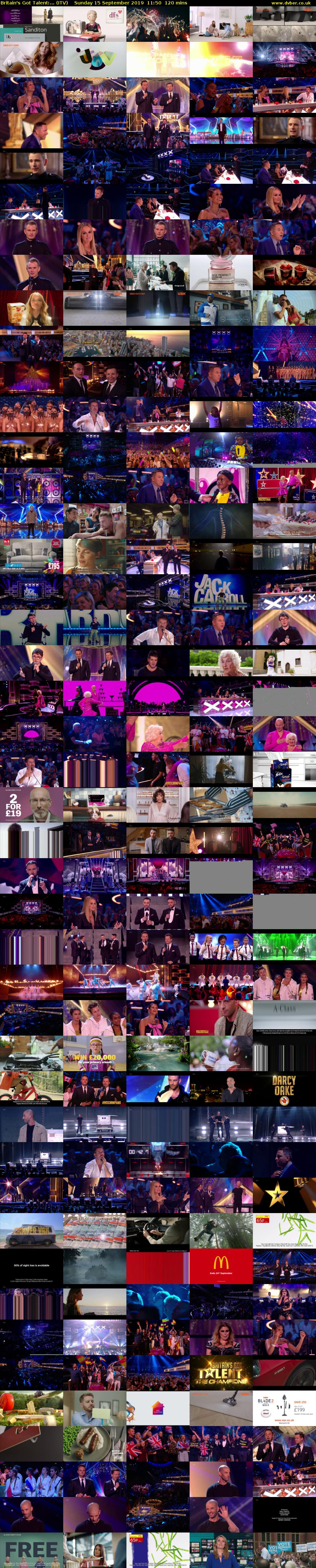 Britain's Got Talent:... (ITV) Sunday 15 September 2019 11:50 - 13:50