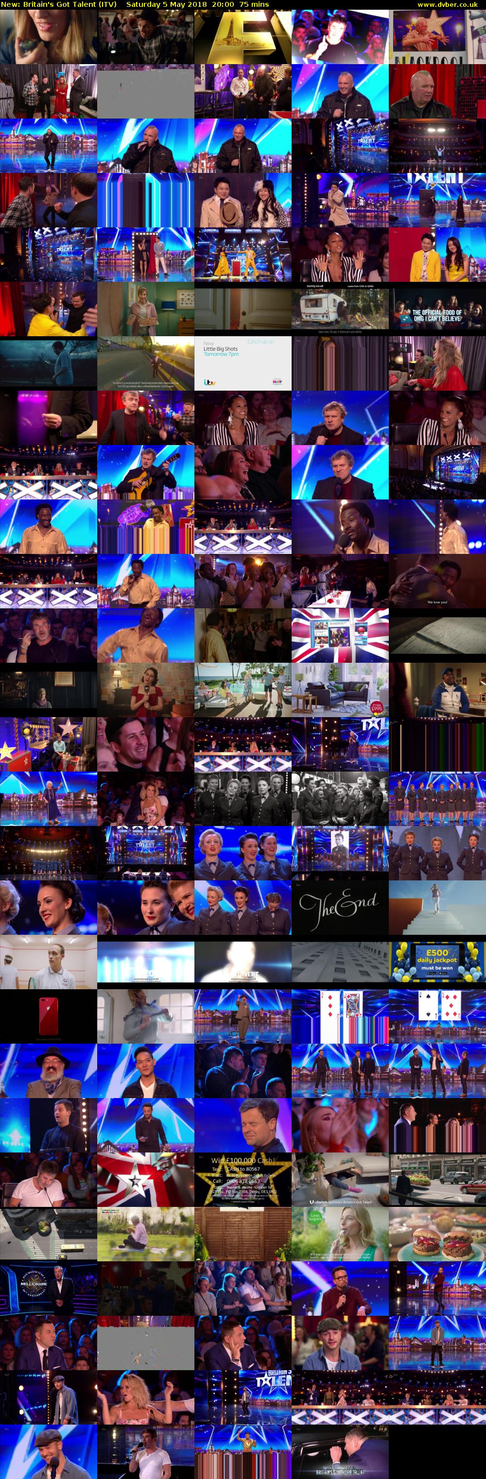 Britain's Got Talent (ITV) Saturday 5 May 2018 20:00 - 21:15