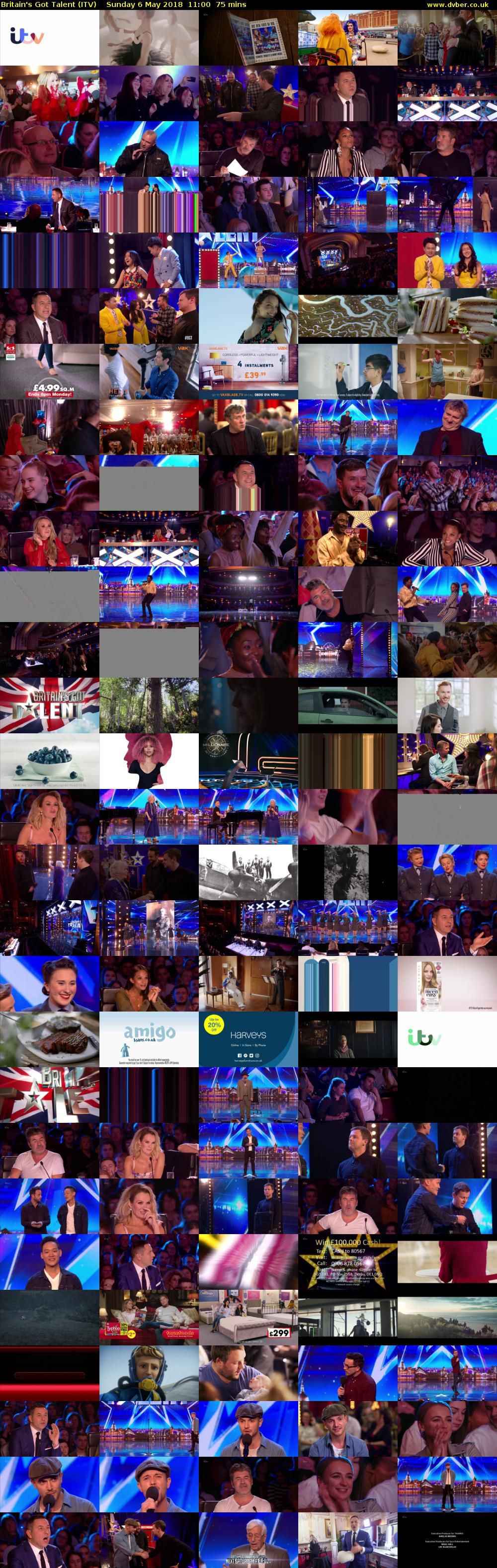 Britain's Got Talent (ITV) Sunday 6 May 2018 11:00 - 12:15
